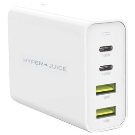 HYPER HyperJuice GaN 100W Dual USB-C/USB-A ACアダプタ HP-HJ-GAN100 [HPHJGAN100]