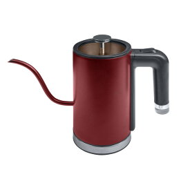 山善 温度計付きケトル 0．6L レッド NEKJ-060DT-R [NEKJ060DTR]【RNH】【JYMP】