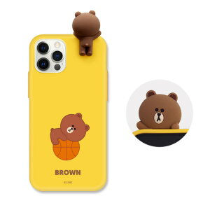 LINE FRIENDS iPhone 12/12 ProptBMAtJ[\tgP[X BASKETBALL BROWN KCE-CSB052 [KCECSB052]