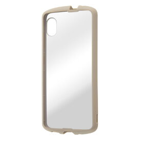 レイアウト Galaxy A21/A20用耐衝撃ハイブリッドケース Puffull クリア/ベージュ RT-GA21CC14/CBEM [RTGA21CC14CBEM]