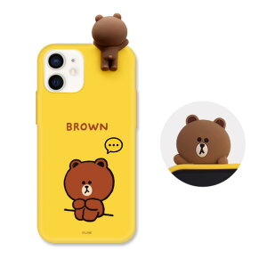 LINE FRIENDS iPhone 12 miniptBMAtJ[\tgP[X DRAWING BROWN KCE-CSB027 [KCECSB027]