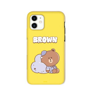 LINE FRIENDS iPhone 12 mini�pDreamy Night �J���[�\�t�g�P�[�X [�������C�Z���X�i] BROWN KCE-CSB044 [KCECSB044]