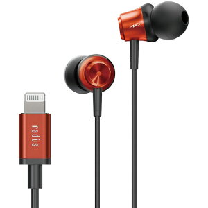 ���f�B�E�X Lightning�C���t�H�� Inner Ear Headphones with Lightning ���b�h HP-NEL11R [HPNEL11R]