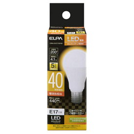 エルパ LED電球 E17口金 全光束440lm(4．1Wミニクリプトン球) 電球色相当 LDA4L-G-E17-G4104 [LDA4LGE17G4104]