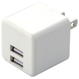 エレコム コンパクトAC充電器(2．4A/Aポート×2) ホワイト MPA-ACU11WH [MPAACU11WH]