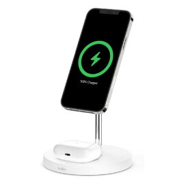 BELKIN MagSafe急速充電対応 2in1 ワイヤレス充電器 BOOST UP CHARGE Pro ホワイト WIZ010DQWH [WIZ010DQWH]