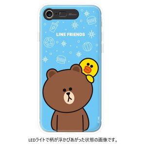 LINE FRIENDS iPhone SE(3)/SE(2)/8/7pLINE FRIENDS LIGHT UP CASE uE Ah T[ KCL-LBS002 [KCLLBS002]