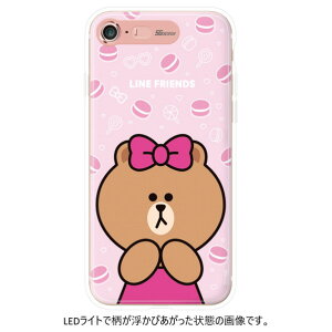 LINE FRIENDS iPhone SE(3)/SE(2)/8/7pLINE FRIENDS LIGHT UP CASE `R}J KCL-LCH002 [KCLLCH002]