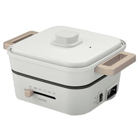 アイリスオーヤマ グリルなべ 3枚プレート ライトグレー IGU-P3-H [IGUP3H]