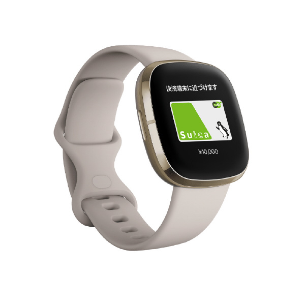 Fitbit 【Suica対応】GPS搭載 スマートウォッチ L/Sサイズ Sense Lunar White/Soft Gold  FB512GLWT-FRCJK [FB512GLWTFRCJK]【MYMP】 | エディオン　楽天市場店