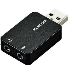 エレコム USBオーディオ変換アダプタ ブラック USB-AADC01BK [USBAADC01BK]