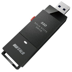 BUFFALO PC対応 USB3．2(Gen2) TV録画 スティック型外付けSSD TypeC付属(2TB) ブラック SSD-SCT2.0U3-BA [SSDSCT20U3BA]