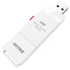 BUFFALO PC対応 USB3．2(Gen2) TV録画 スティック型外付けSSD TypeC付属(500GB) ホワイト SSD-SCT500U3-WA [SSDSCT500U3WA]