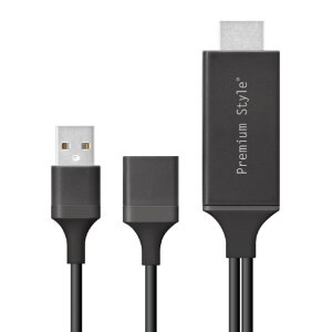 PGA iPhone/iPad�pHDMI�~���[�����O�P�[�u�� 2m �u���b�N PG-IPTV03BK [PGIPTV03BK]