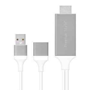 PGA iPhone/iPad�pHDMI�~���[�����O�P�[�u�� 2m �z���C�g PG-IPTV04WH [PGIPTV04WH]