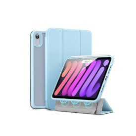【6/1限定 エントリーで最大P5倍】ESR iPad mini(第6世代)用2WAYフリップ付耐衝撃ケース Frosted Blue ES22022FBL [ES22022FBL]