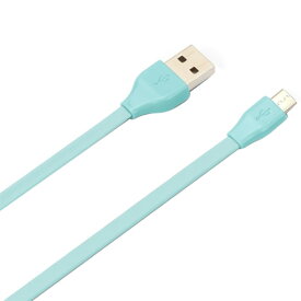 PGA micro USB コネクタ USB フラットケーブル 50cm ブルー PG-MUC05M08 [PGMUC05M08]