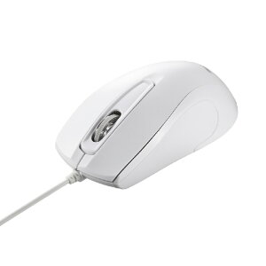 �o�b�t�@���[ 3�{�^�� �L�� BlueLED ���ϋv �R�� �}�E�X �z���C�g BSMBU110WH [BSMBU110WH]