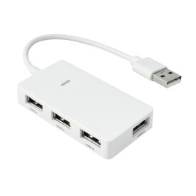 グリーンハウス 4ポート USB2．0 HUB 広々ポート ホワイト GH-HB2A4A-WH [GHHB2A4AWH]【AMUP】