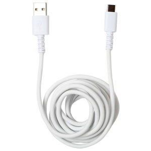 �N�I���e�B�g���X�g�W���p�� USB Type-C�R�l�N�^ ���炩���Đ؂�ɂ����P�[�u��(2m) �z���C�g QTC-0403WH [QTC0403WH]