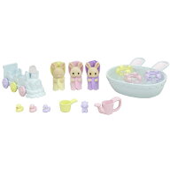 エポック社 シルバニアファミリー DF-22 みるくウサギのみつごちゃん だいすきおふろセット ミルクウサギ…