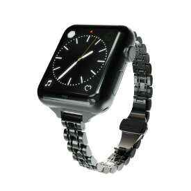 miak Apple Watch 45/44/42mm用JUBILEE METAL BAND ブラック SJEMA-W4244BK [SJEMAW4244BK]【AMUP】