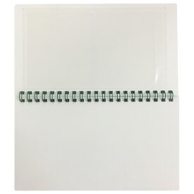 ハゴロモ レポチケ No．82053 20ポケット 収納 チケットファイル チケットホルダー オリジナル リングノート A5 変形 無地 コレクション カスタマイズ グリーン レポチケグリ-ン [レポチケグリ-ン]