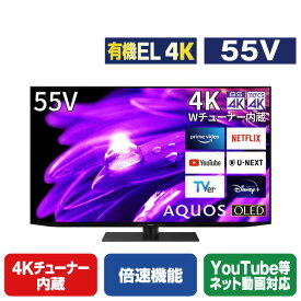 シャープ 55V型4Kチューナー内蔵4K対応有機ELテレビ AQUOS OLED 4TC55ES1 [4TC55ES1]【RNH】