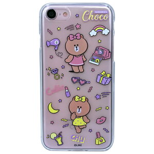 LINE FRIENDS iPhone SE(��3����)/SE(��2����)/8/7�p�P�[�X MY FAVORITE THINGS �t�@�b�V���j�X�^�`���R KCL-TFC002 [KCLTFC002]