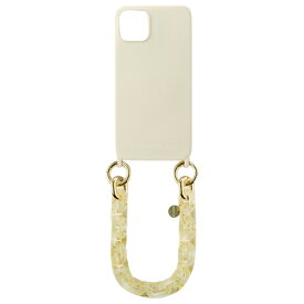 PHONECKLACE iPhone 13用ハンドチェーンストラップ付きシリコンケース アイボリー PN23254I13IV [PN23254I13IV]