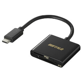 バッファロー USB3．2Gen1Type-C カードリーダー SD/microSD ブラック BSCR110U3CBK [BSCR110U3CBK]【NVPM】