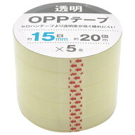 サンノート OPPテープ 15mm×20m 5P クリア 1451OPPテ-プ [1451OPPテ-プ]