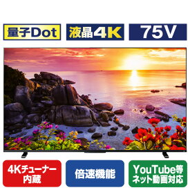 TOSHIBA/REGZA 75V型4Kチューナー内蔵4K対応液晶テレビ Z770Lシリーズ 75Z770L [75Z770L](75型/75インチ)【RNH】