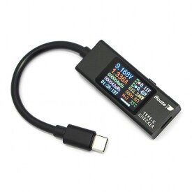 ルートアール USB Type-C電圧・電流チェッカー ブラック RT-TC6VABK [RTTC6VABK]【MYMP】