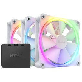 NZXT RGBファン 120mm 3個&RGB照明コントローラーセットモデル ホワイト RF-R12TF-W1 [RFR12TFW1]【MYMP】