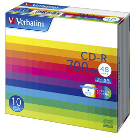 Verbatim データ用CD-R 700MB 48倍速 インクジェットプリンタ対応 10枚入り SR80SP10V1 [SR80SP10V1]