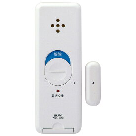 エルパ 薄型ウインドウアラーム 衝撃&開放検知 パールホワイト ASA-W13(PW) [ASAW13PW]【EGKP】