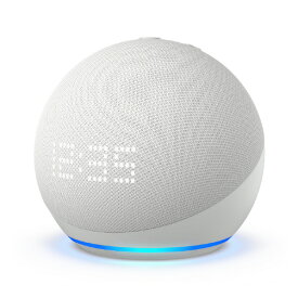 Amazon Echo Dot with clock(エコードットウィズクロック)第5世代 - 時計付きスマートスピーカー with Alexa グレーシャーホワイト B09B9B49GT [B09B9B49GT]【JPSS】