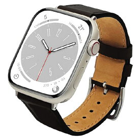 ラスタバナナ Apple Watch Series 8/7/6/5/4/3/SE(第2世代)/SE [41/40/38mm]用本革バンドSlim ブラック RBAWL7462BK [RBAWL7462BK]