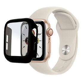 ラスタバナナ Apple Watch Series 6/5/4/SE(第2世代)/SE(40mm)用ガラス+PC一体型ケース ブラック GHB3744AW40 [GHB3744AW40]