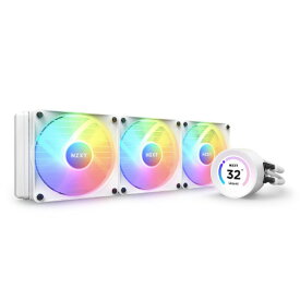 NZXT 水冷CPUクーラー 360mm KRAKEN Elite RGB ホワイト RL-KR36E-W1 [RLKR36EW1]