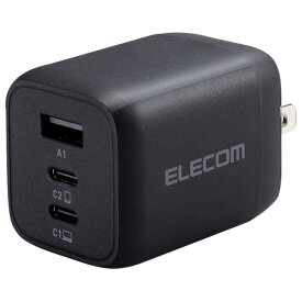 【6/1限定 エントリーで最大P5倍】エレコム USB Power Delivery 65W キューブAC充電器(C×2+A×1) ブラック ACDC-PD4465BK [ACDCPD4465BK]