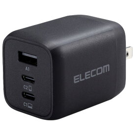 エレコム USB Power Delivery 65W キューブAC充電器(C×2+A×1) ブラック MPA-ACCP4465BK [MPAACCP4465BK]