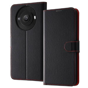 ���C�A�E�g AQUOS R8 pro�p�ϏՌ� �蒠�^���U�[�P�[�X �V���v�� �}�O�l�b�g �u���b�N/���b�h RT-AQF1ELC1/BR [RTAQF1ELC1BR]