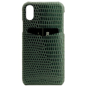 SLG Design iPhone XR�p�P�[�X Lizard Leather Back Case �O���[�� SD13700I61 [SD13700I61]