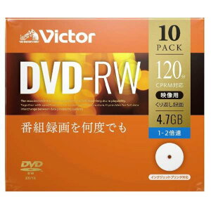�r�N�^�[ �^��pDVD-RW 4�D7GB 1-2�{�� �C���N�W�F�b�g�v�����^�[�Ή� 10���� VHW12NP10J1 [VHW12NP10J1]