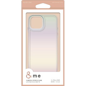 エレコム iPhone 15用ハイブリッドケース オーロラ &me クリア PM-A23AHVCACR [PMA23AHVCACR]【JLMP】