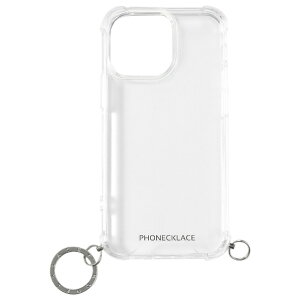 PHONECKLACE iPhone 15 Pro Max�p�X�g���b�v�p�����O�t���N���A�P�[�X �V���o�[�`���[�� PN25604I15PM [PN25604I15PM]