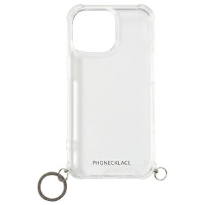 PHONECKLACE iPhone 15 Pro Max�p�X�g���b�v�p�����O�t���N���A�P�[�X �K���u���b�N�`���[�� PN25606I15PM [PN25606I15PM]