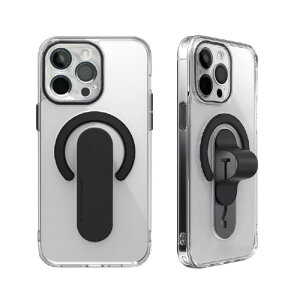 momo stick iPhone 15 Pro Max�pMag Grip �����Y�K�[�h��̌^�N���A�P�[�X �u���b�N MMS25325I15PM [MMS25325I15PM]
